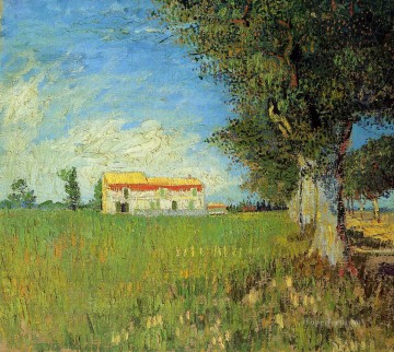 Granja en un campo de trigo Vincent van Gogh Pinturas al óleo